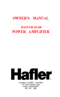 Hafler SE-240 - Owners Manual 